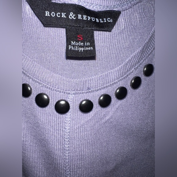 💜 Rock & Republic Lilac Studded Tank - Picture 4 of 7